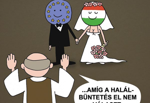 <h1>Szövetség
...amíg a halálbüntetés el nem választ.
Weisz Béla rajza</h1>-